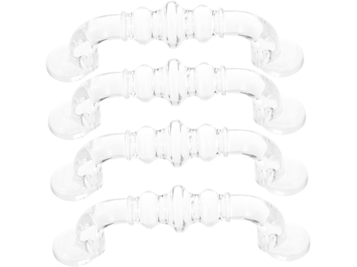 Puxadores De Acrílico Didiseaon Para Armários, Modelos Modernos Com Arco, Conjunto De 4 Peças Com Pegada Confortável