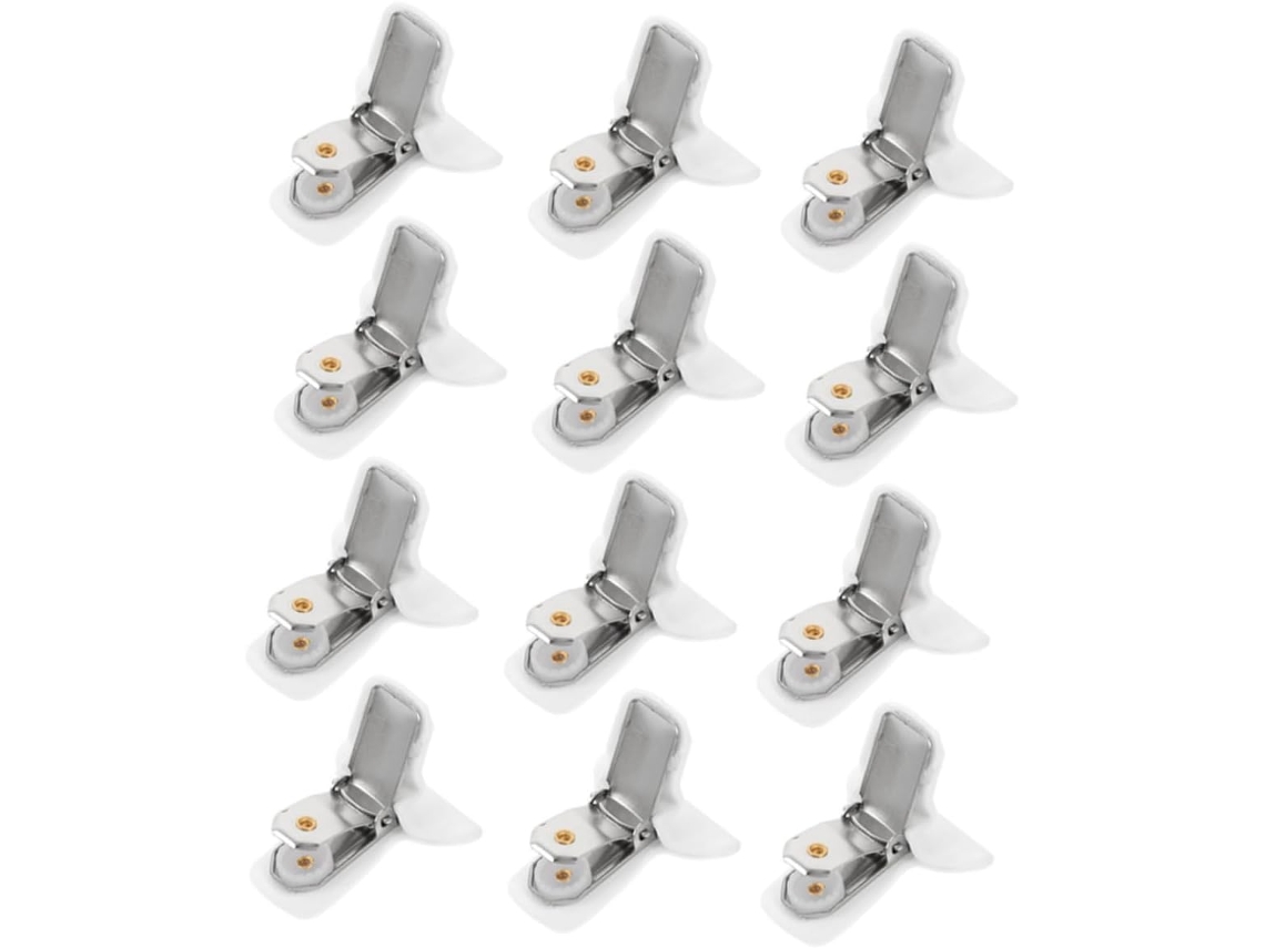 Conjunto de 12 alfinetes ajustáveis para colchas, feitos de metal e espuma, para fixar capas e bordas de colchas.