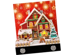 Calendário De Mesa Snow Cottage De 26 Semanas Com Iluminação Led Para Casa, Escritório E Presentes.
