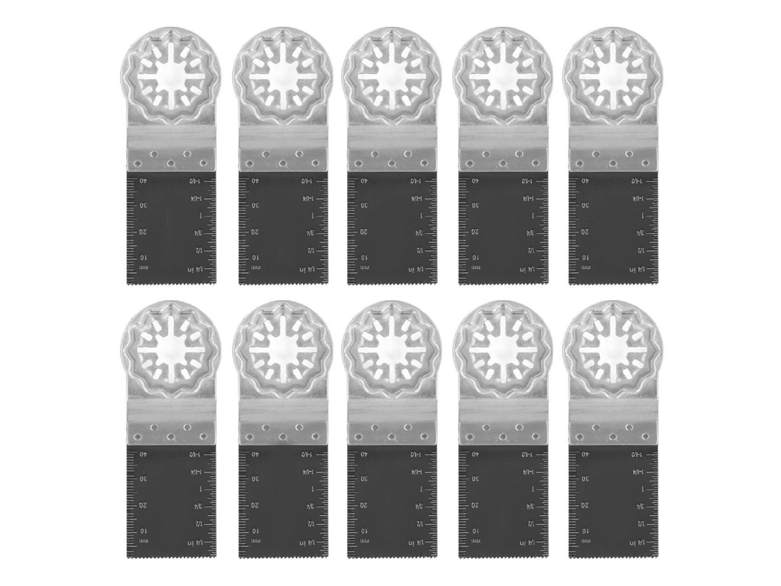 10 Peças De Lâmina De Serra Oscilante De Carbeto Hss Metal Com Liberação Rápida Para Acessórios De Ferramenta Múltipla Bosch Fein 34mm