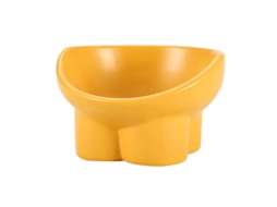 Tigela Elevada de Cerâmica para Gatos, Que Protege a Coluna do Seu Animais de Estimação, Laranja AQUAFORGE