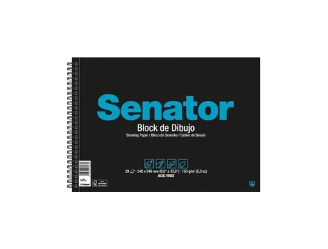 Livro Bloc Dibujo Espiral Senator Fº Prolongado 20h 150g Sin Recuadro 2 Taladros Y Microperforado De Desconocido (espanhol)