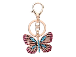 Chaveiro Com Pingente De Bolsa, Bolsa Fofa Em Formato De Borboleta, Cristal, Strass Brilhante, Para Mulheres E Meninas Aquaforge