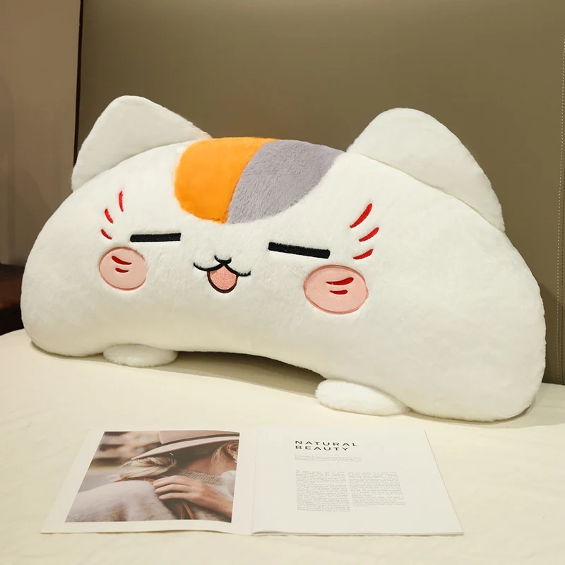 Almofada Decorativa em Formato de Gato , Macia e Confortável para Adultos. MDUG (60 Cm de Largura, Olhos Semicerrados)