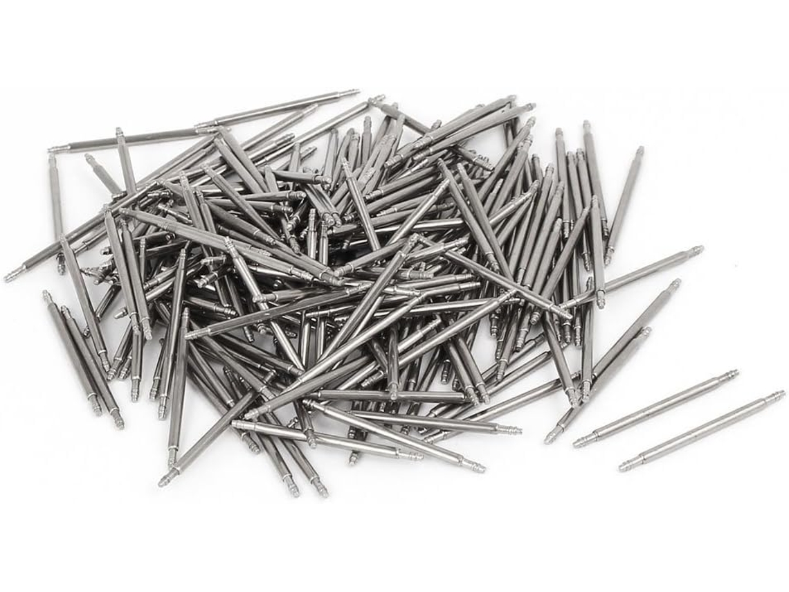 Pino de Mola com Extremidade Flange Dupla em Aço Inoxidável, 200 Peças, para Pulseira Relógio 22 Mm CHABERLU