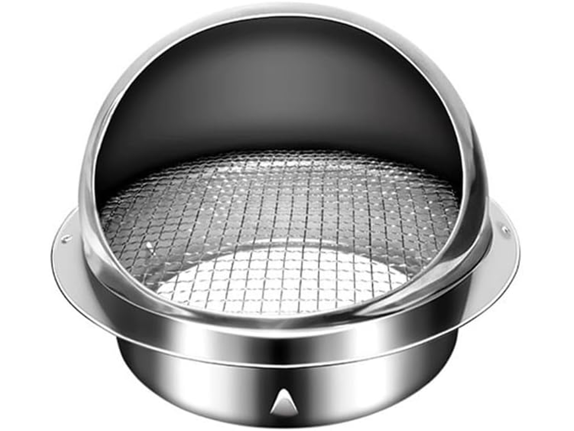 Grelha De Ventilação Em Aço Inoxidável (grelha De Ventilação Externa Redonda Cromada De 200 Mm)