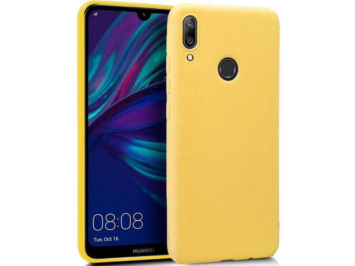 Capa Huawei Y7 2019 COOL Silicone Amarelo
