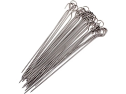 50pcs Espetos De Churrasco Aço Inoxidável 20cm Com Cabo De Madeira Ferramentas De Churrasco Outdoor