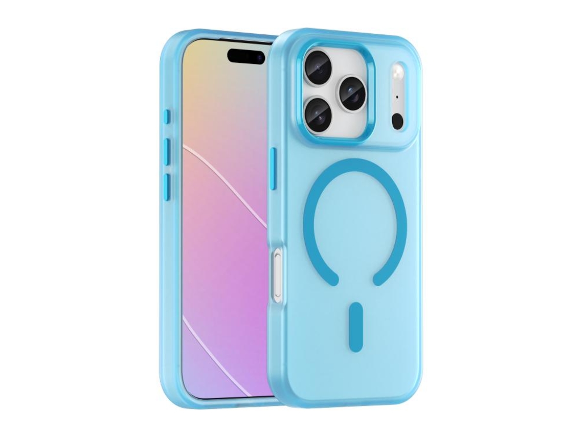 Capa Híbrida Translúcida Para Iphone 17 Pro - Tpu E Pc Com Magsafe | Fosca - Azul