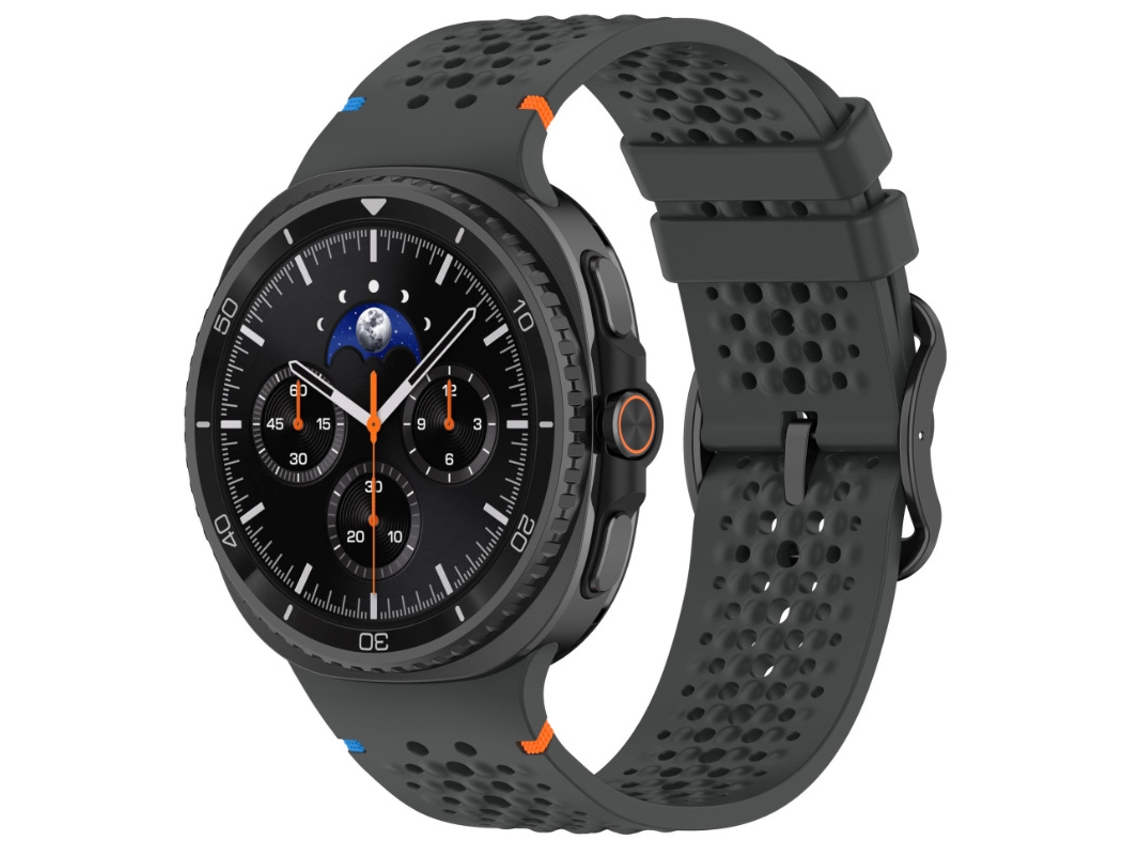 Pulseira de silicone para Samsung Galaxy Watch 9 40/44mm Cinza