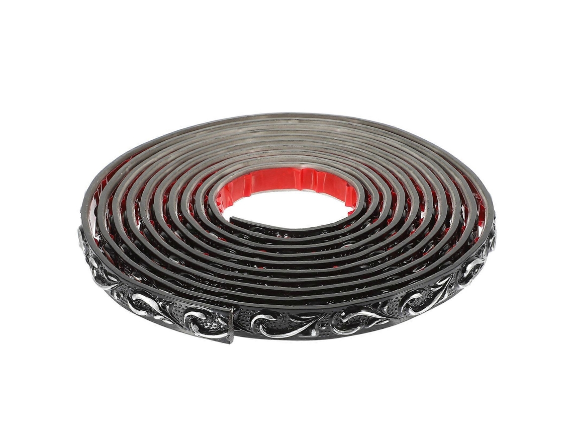 Banda de silicone autoadesiva, 5m, preta, para moldura de canto | S/MARCA