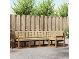 Vidaxl Conjunto De Sofás Para Exterior 5 Unid. Natural E Bege
