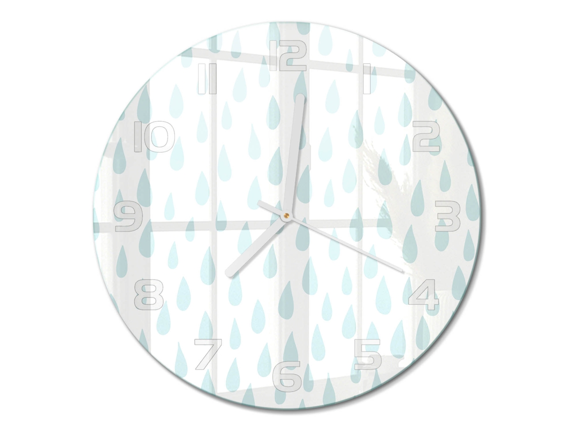 Relógio De Parede Azul Decorativo Quadrado Espelharte (30 Cm)