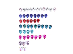 50pcs Strass Unha Oval Multicolor Diy Decoração Ambiental