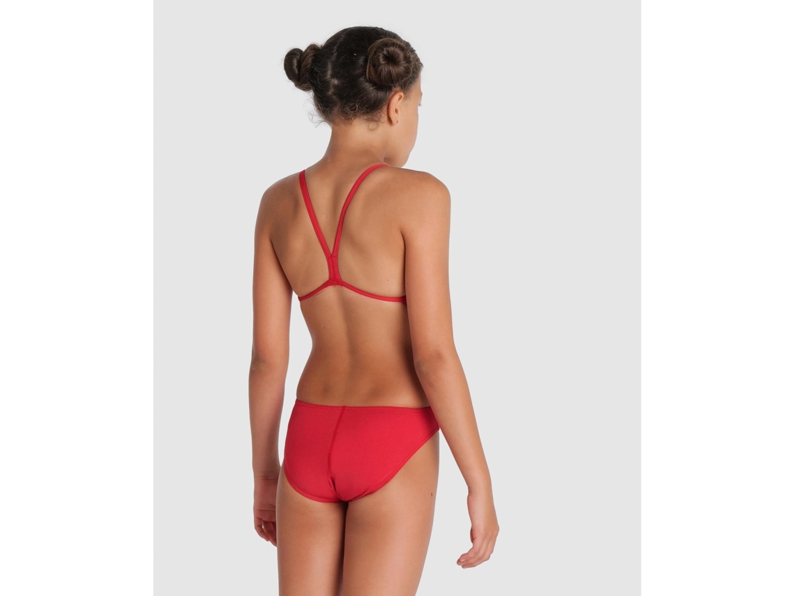 Fato de Banho de Menina para Natação ARENA Peça Team Challenge Vermelho (6/7 anos)