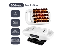 30 Cabeças Pistola De Massagem Corporal Pistola De Massagem De Alta Frequência Vibração Fáscia Massageador Costas Cintura Coxa Mas Aquaforge