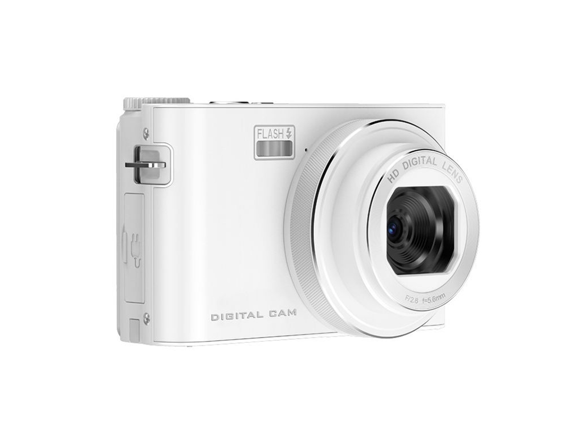 Câmera Digital 4k Com Corpo Em Liga De Alumínio, 64mp E Foco Automático (branca)