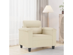 Poltrona 60 Cm Couro Artificial Creme Lovely Home