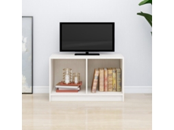 Vidaxl Móvel De Tv 70x33x42 Cm Madeira De Pinho Maciça Branco