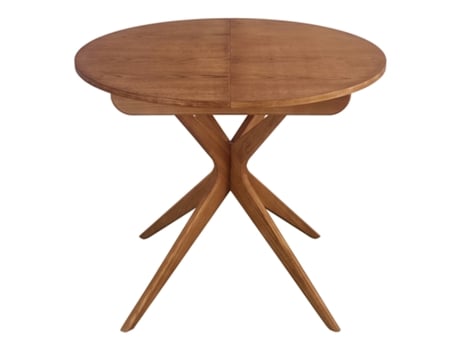 Ragaba, Jubi, Mesa Redonda Extensível, 90 X 90 X 75, Folheado De Freixo, Carvalho Manchado, Para 4 Pessoas