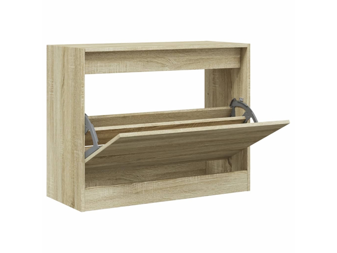 Shoe Cabinet, Shoe Cabinets Vidaxl Marrom Madeira Processada (80 X 34 X 63 Cm)