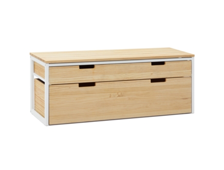 Móvel de TV BO x  FURNITURE (Madeira - Branco - 120 x 40 x 47 cm)