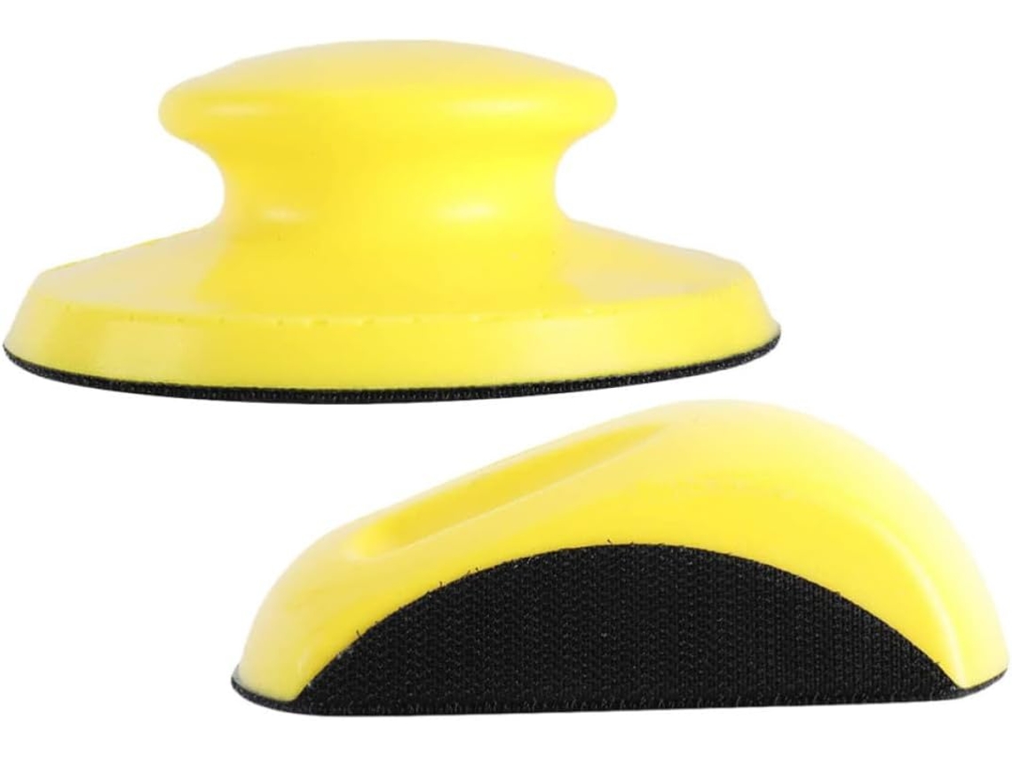 Discos De Polimento Manual Autoadesivos Em Pu Amarelo, 2 Unidades.