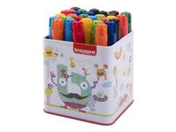 Canetas Hidrográficas Extra Grossas Bruynzeel, 30 Unidades Em Um Tubo Brinquedos Coloridos