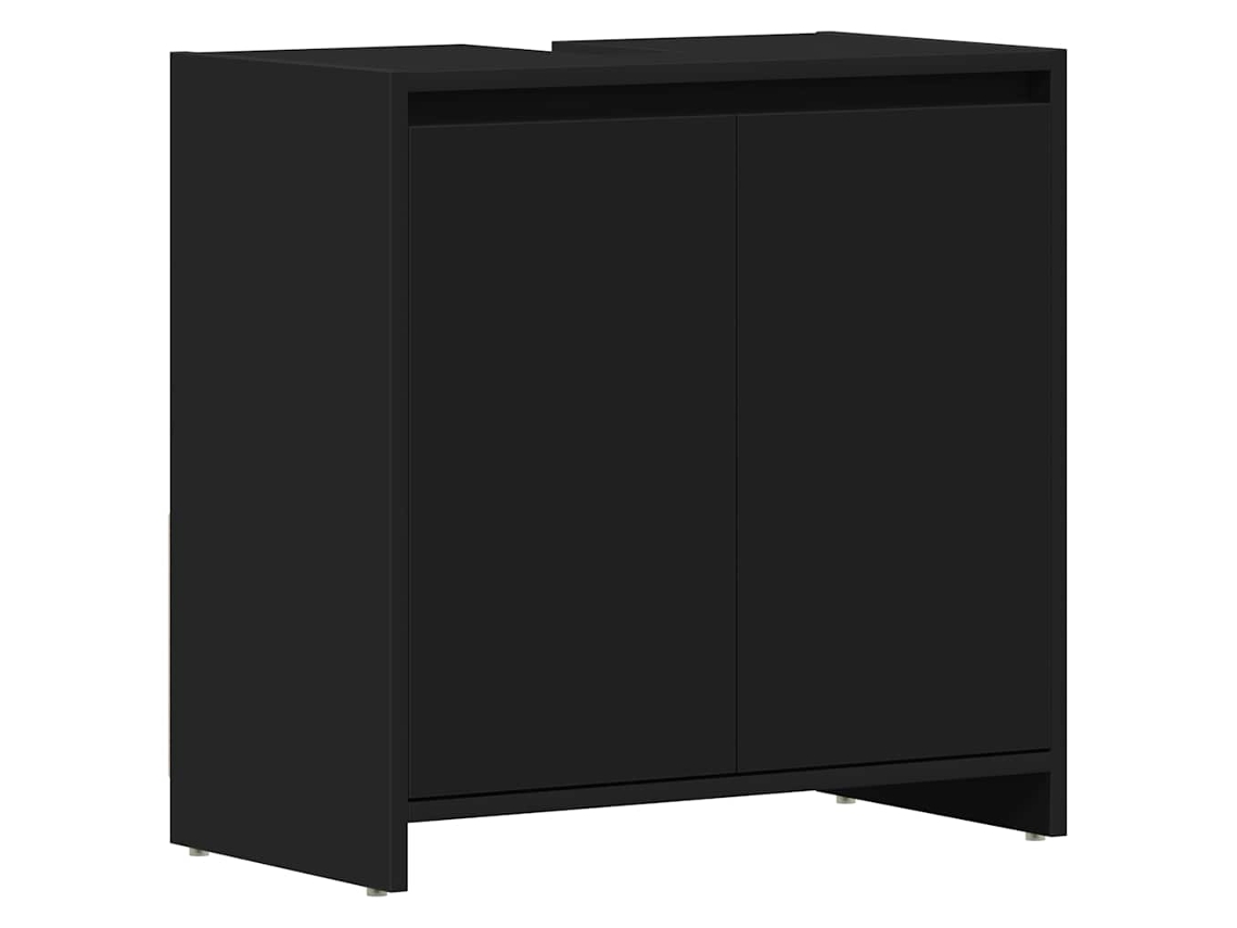 Bathroom Cabinet, Bathroom Cabinets Vidaxl Preto Madeira Processada (n/a)