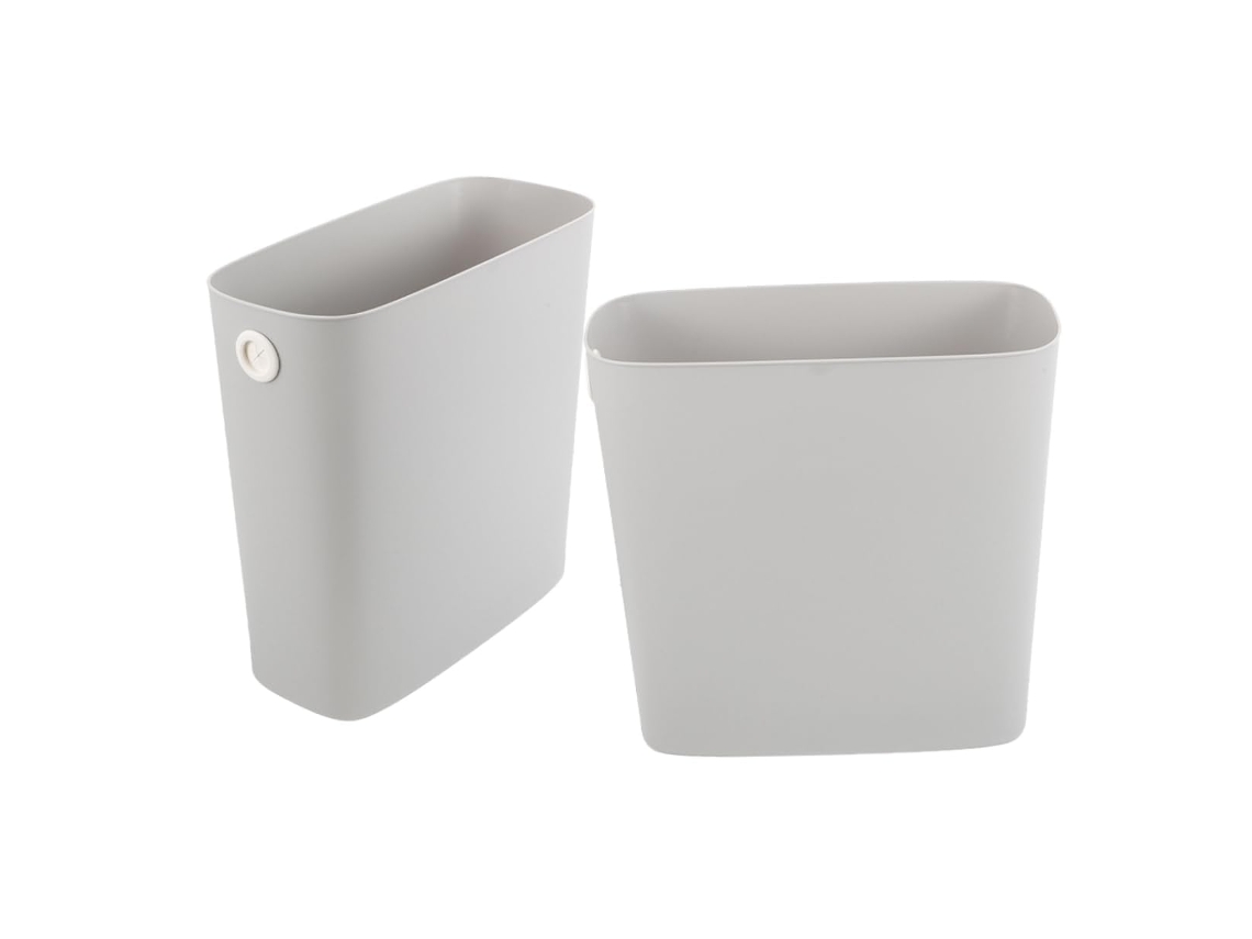 Lixeira Estreita Imikeya de 8 Litros com Trava para Banheiro, Cozinha e Quarto, Tampa Pequena. 25,50x24,50x14,