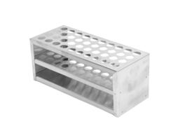 Porta Tubos De Acero Inoxidable 304 Para Laboratorio 14mm 40 Huecos