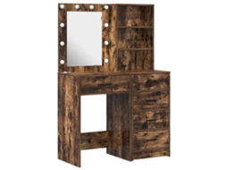 Conjunto 2 Mesa De Vestir Vidaxl Castanho Derivados De Madeira (50 X 41 X 135 Cm)