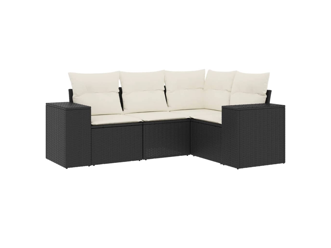 Garden Sofa Set, Garden Sofa Sets Vidaxl Preto Rattan / Vime (n/a)