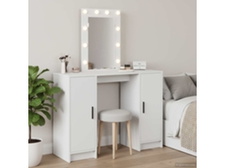 Vidaxl Mesa De Vestir Branco 102 X 33 X 135 Cm Derivados De Madeira