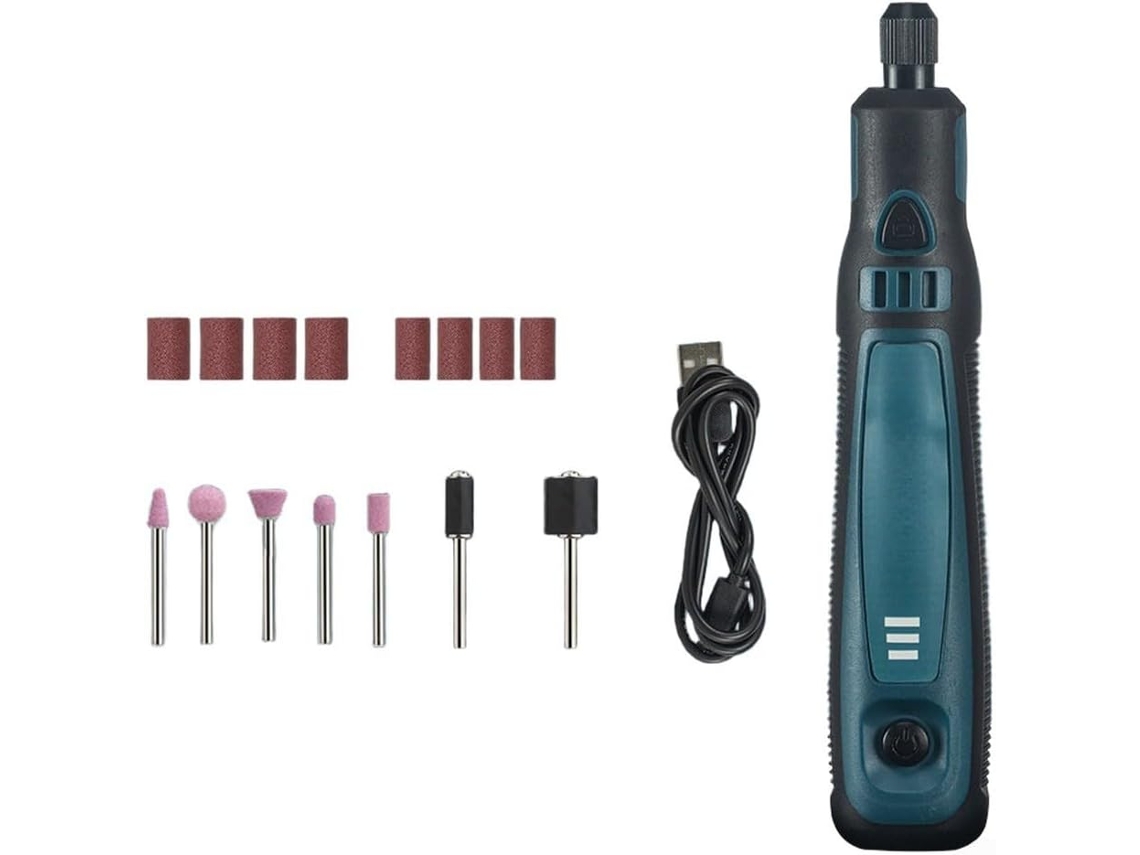 Kit De Ferramentas Com 15 Peças (15 Peças) Mini Ferramentas Rotativas Sem Fio Para Gravação E Esmerilhamento