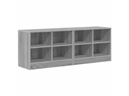 Vidaxl Armário De Cama 2 Pcs Sonoma Cinzento 66 X 33 X 48 Cm