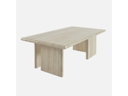 Mesa De Centro Retangular, Bege Travertino