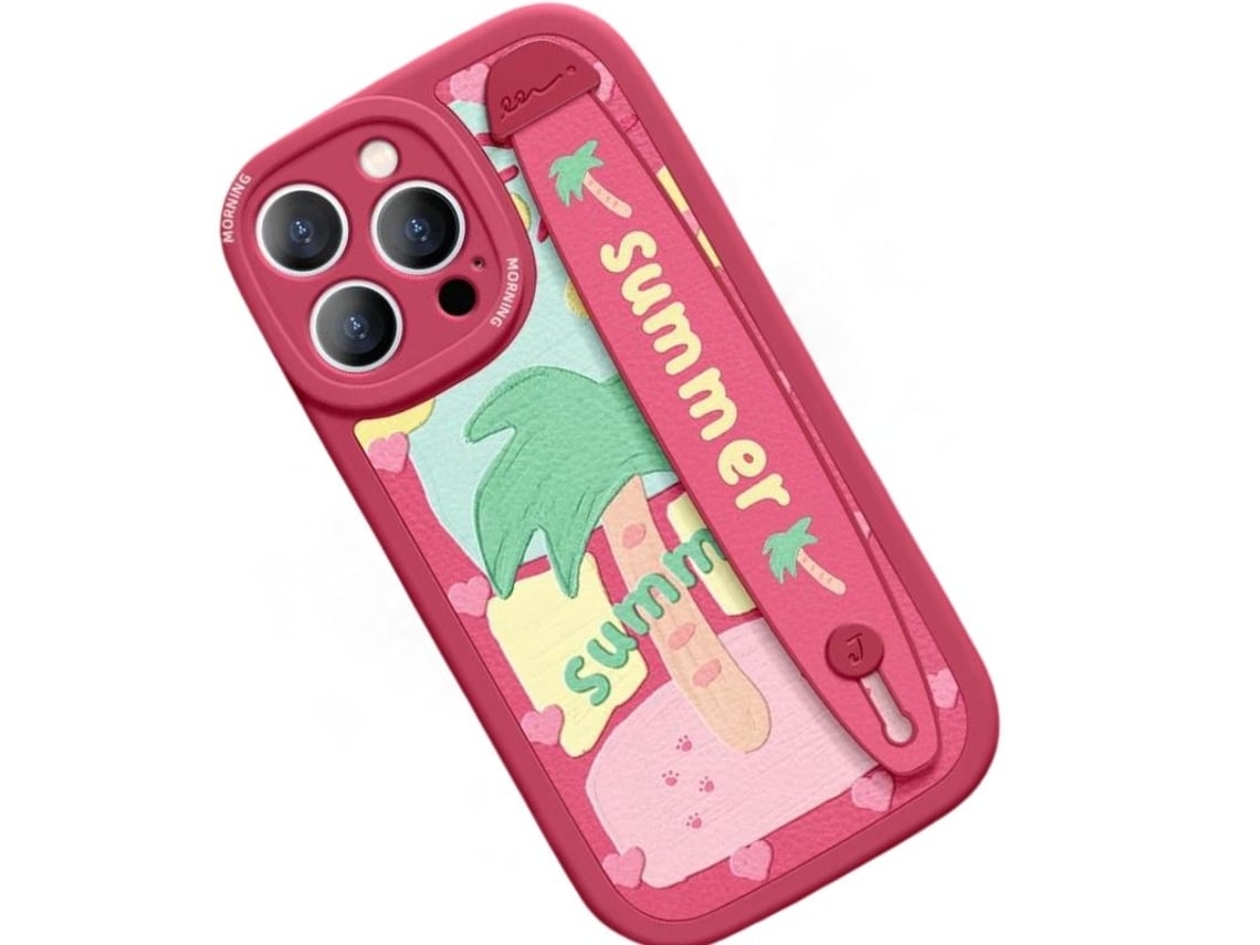 Capa Happy Summer para iPhone 13 pro max VEANXIN Vermelho