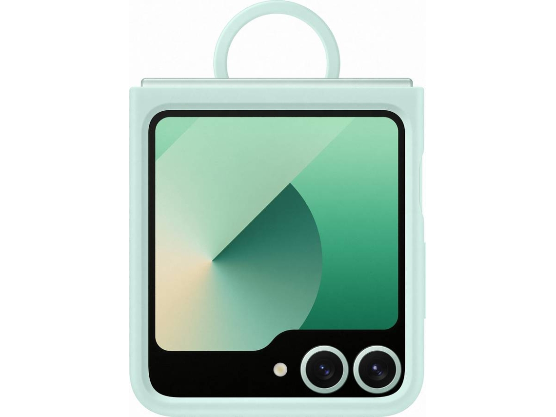 Capa SAMSUNG de Silicone com Anel Z Flip 7 FE / Z Flip 6 (Menta)