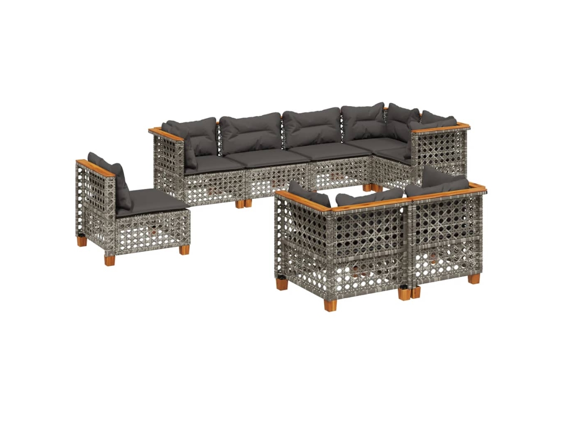 Garden Sofa Set, Garden Sofa Sets Vidaxl Cinzeto Rattan / Vime (n/a)