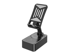 Suporte Multifuncional Três Em Um: Suporte Para Celular, Alto-falante E Carregador Portátil.