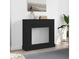 Vidaxl Cornija Lareira 100x30x87,5 Cm Deriv. Madeira Carvalho Preto
