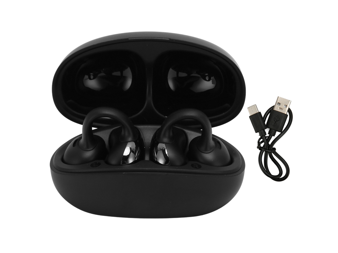 Auriculares Inalámbricos Con Clip Conducción Ósea Bluetooth 5.3 Cancelación Ruido Negro | S/MARCA