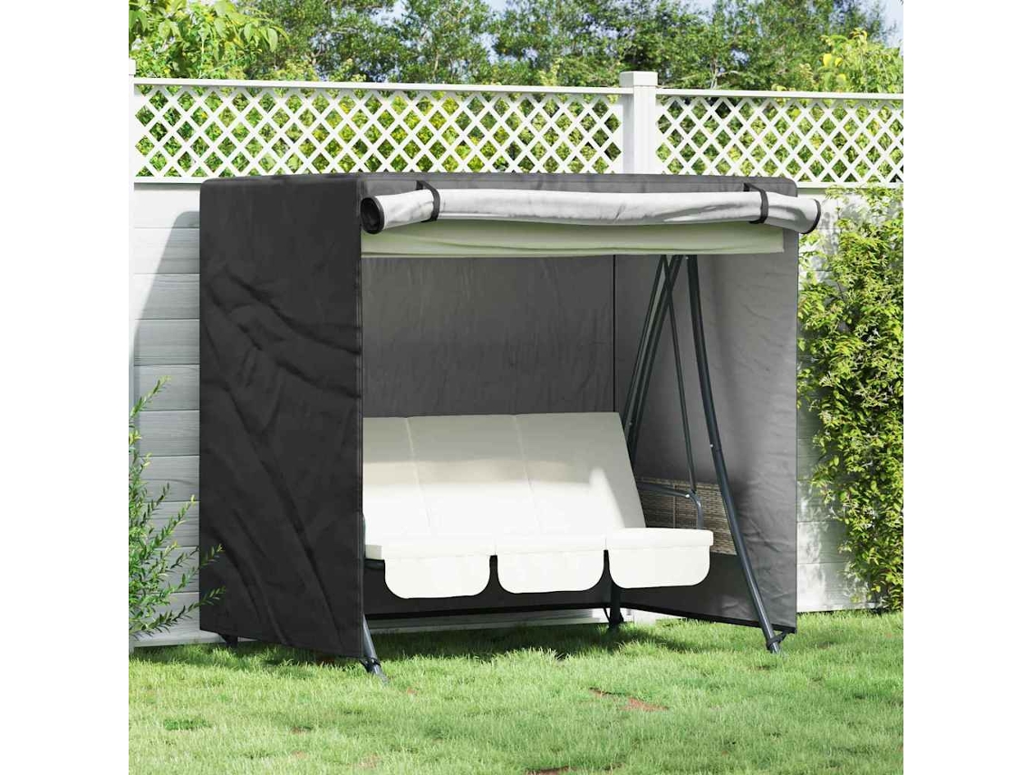 Vidaxl Cobertura Para Baloiço De Exterior Preto 175 X 125 X 180 Cm