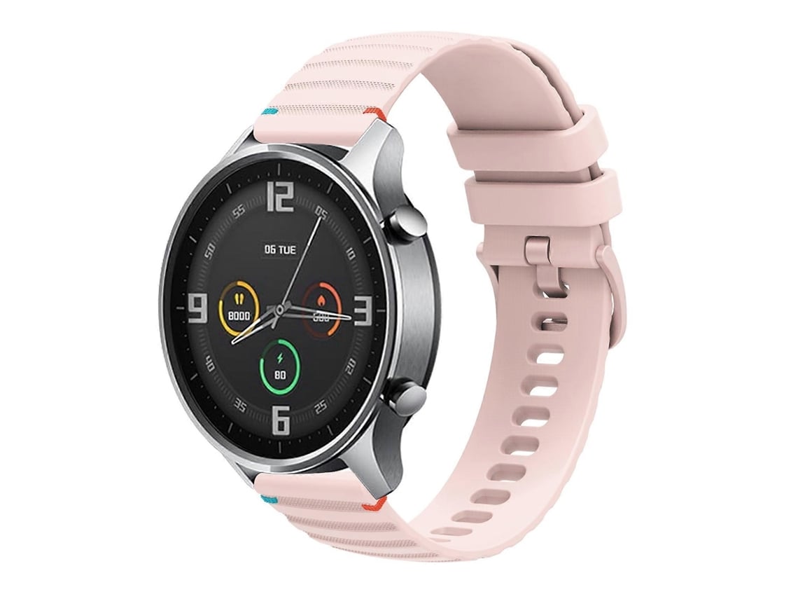 Pulseira De Silicone De 22 Mm Com Costura Ondulada Em Pontos.