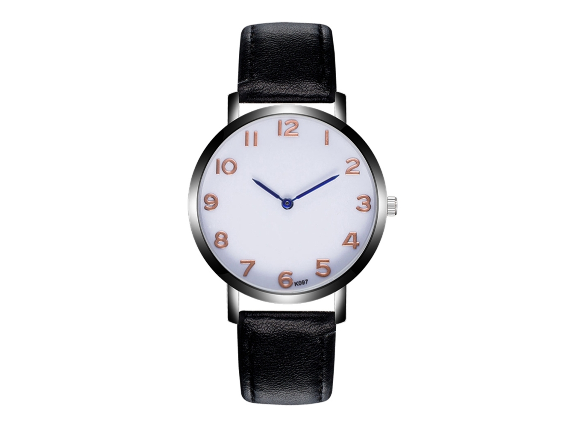 Relógio de pulso masculino Zhoulianfa com movimento de quartzo K097 preto