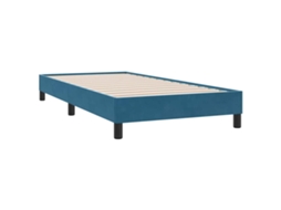 Estrutura de Cama Sem Colchão Veludo Azul Escuro MAISON EXCLUSIVE (90x220 cm)