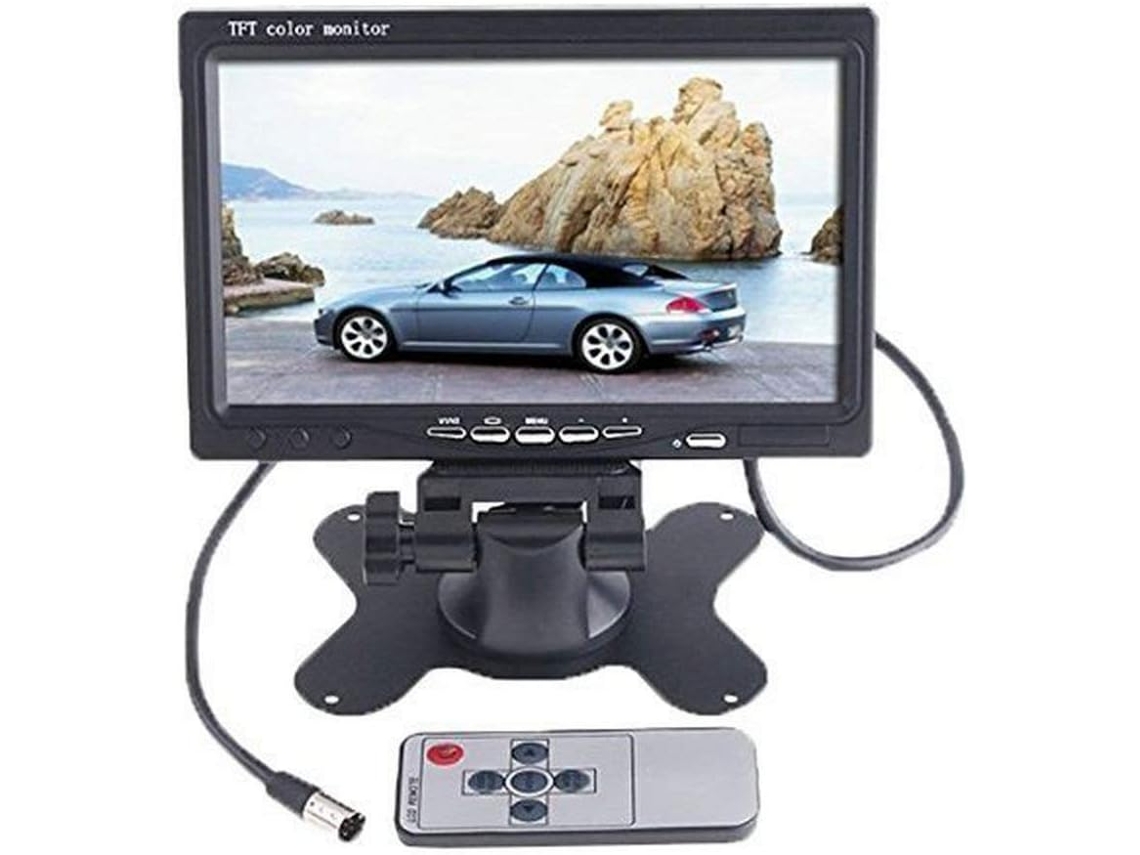 Câmera frontal para carro com visão traseira e tela LCD widescreen de 7 polegadas, DVD HD.
