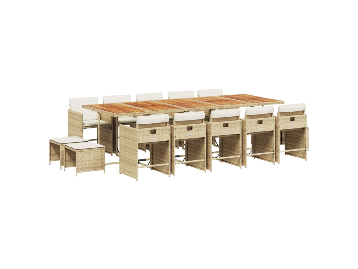 Garden Dining Set, Garden Dining Sets Vidaxl Bege Rattan / Vime (n/a)