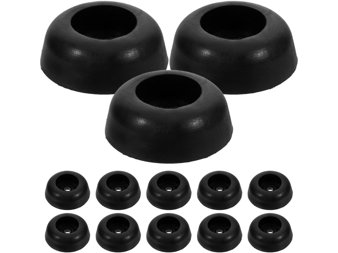 100 Unidades De Protetores Silicone Antiderrapantes Para Pés Móveis, Pretos, Resistentes Ao Desgaste E À Umidade, Ideais